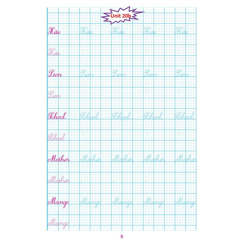 Sách Luyện Viết Tiếng Anh Trình Bày Trên Giấy Ô Li Dành Cho Học Sinh Lớp 1 - Tập 2