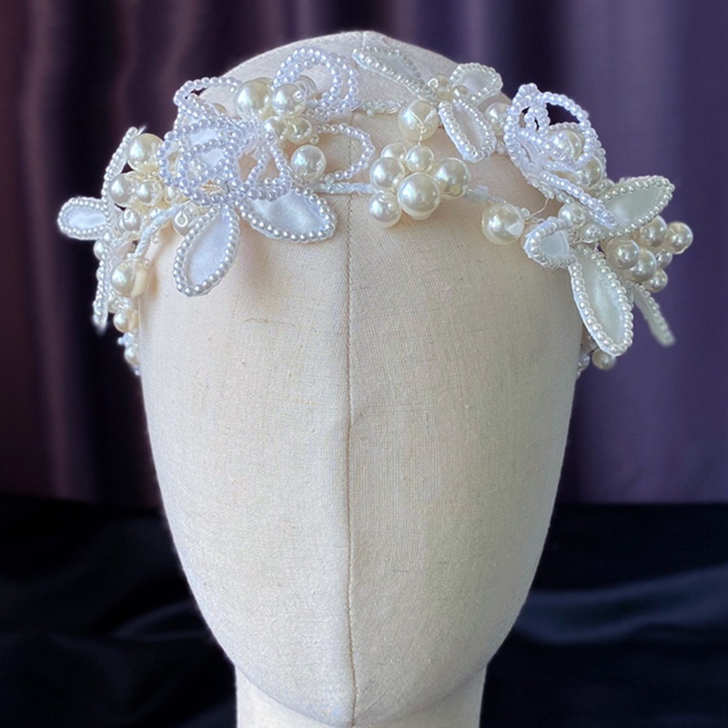 Cài Tóc Hình Vương Miện Đính Ngọc Trai Giả Lãng Mạn Cho Cô Dâu