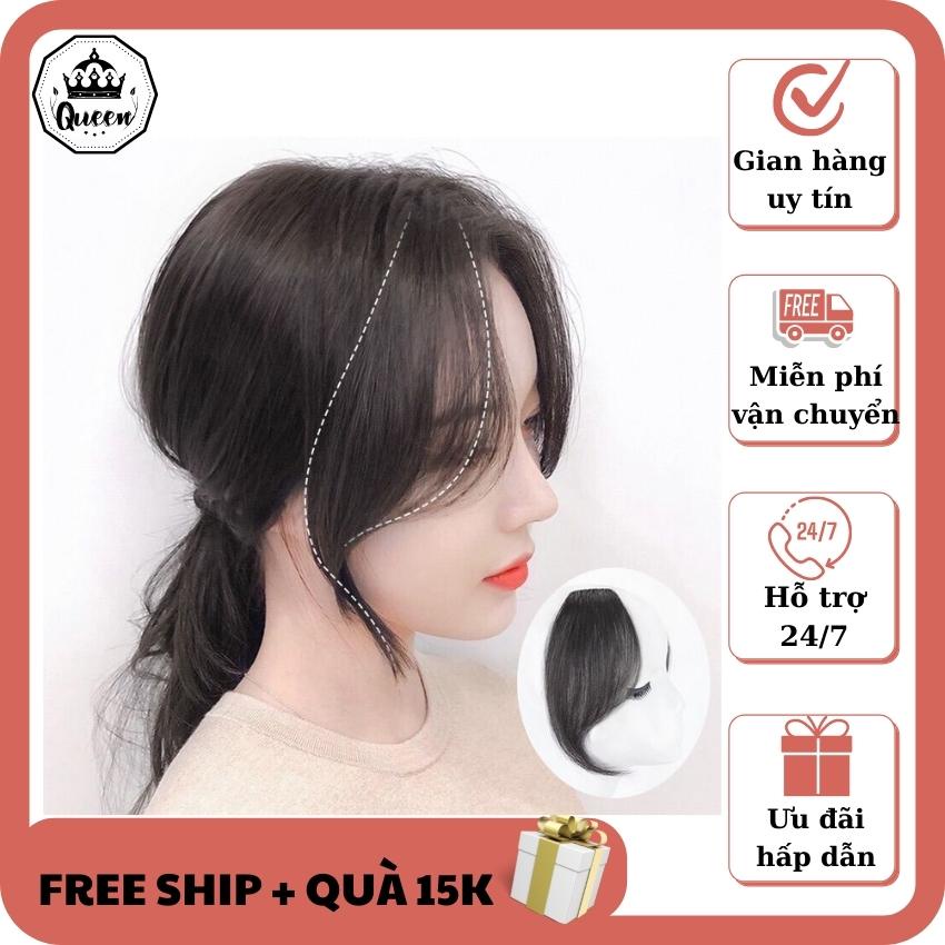 Tóc kẹp mái dài phong cách Hàn Quốc QUEEN STORE mái bay layer sang chảnh cho nữ sử dụng dễ dàng tiện lợi - luôn sẵn