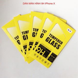 DÁN MÀN HÌNH CƯỜNG LỰC 9H IPHONE X (CÓ KÈM MIẾNG LAU)