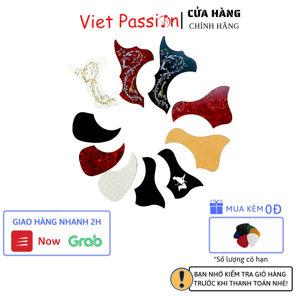 Miếng dán Hình chim đỏ chống trầy xước cho đàn guitar acoustic, classic vietpassion