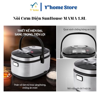 Nồi cơm điện sunhouse mama 1.8l shd8903, nồi nấu cơm điện tử chính hãng sunhouse.