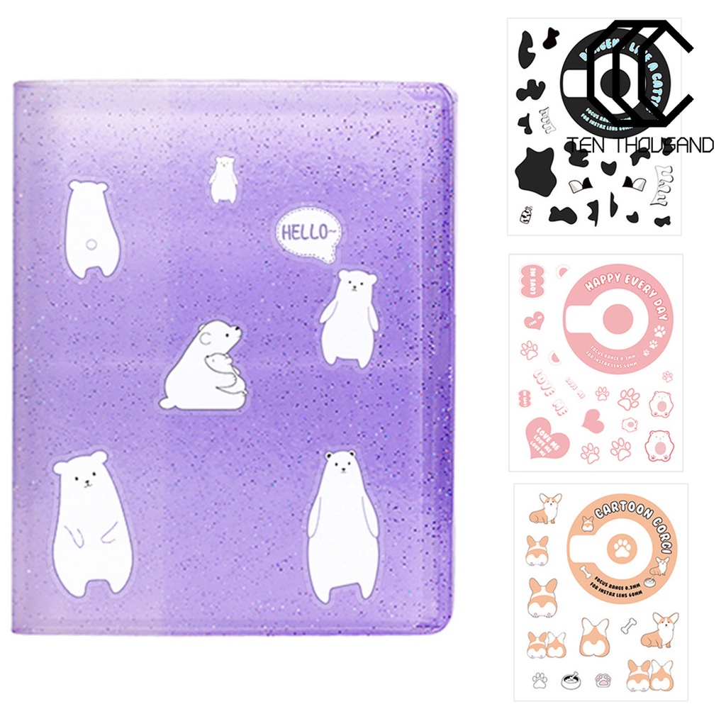 Set 5 miếng dán trang trí máy ảnh Fuji Instax Mini11 họa tiết hoạt hình