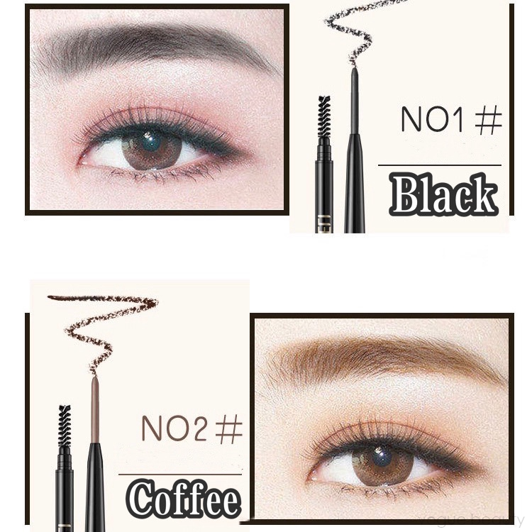 Bút Kẻ Lông Mày 5 Màu Tự Nhiên Lâu Trôi Chống Thấm Nước Cho Người Mới Bắt Đầu