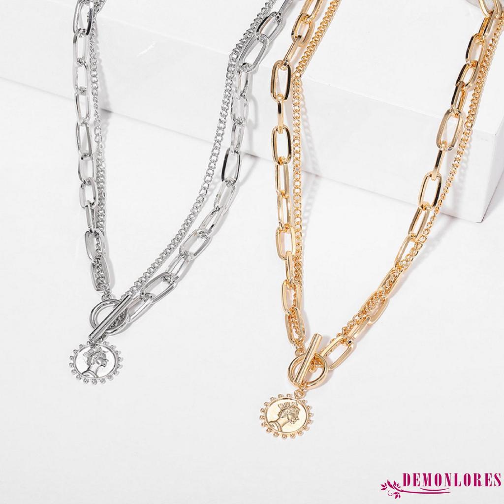 Vòng cổ hai lớp bằng hợp kim thời trang dành cho nữ