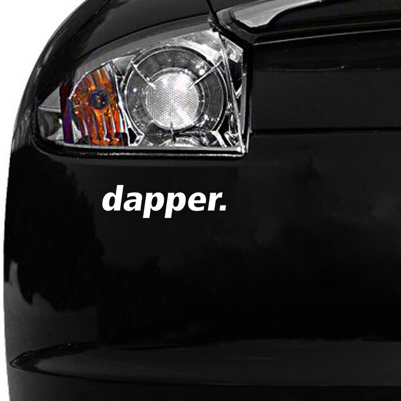 Miếng sticker &quot;Dapper&quot; dán trang trí ô tô độc đáo 14.7cm x 4cm