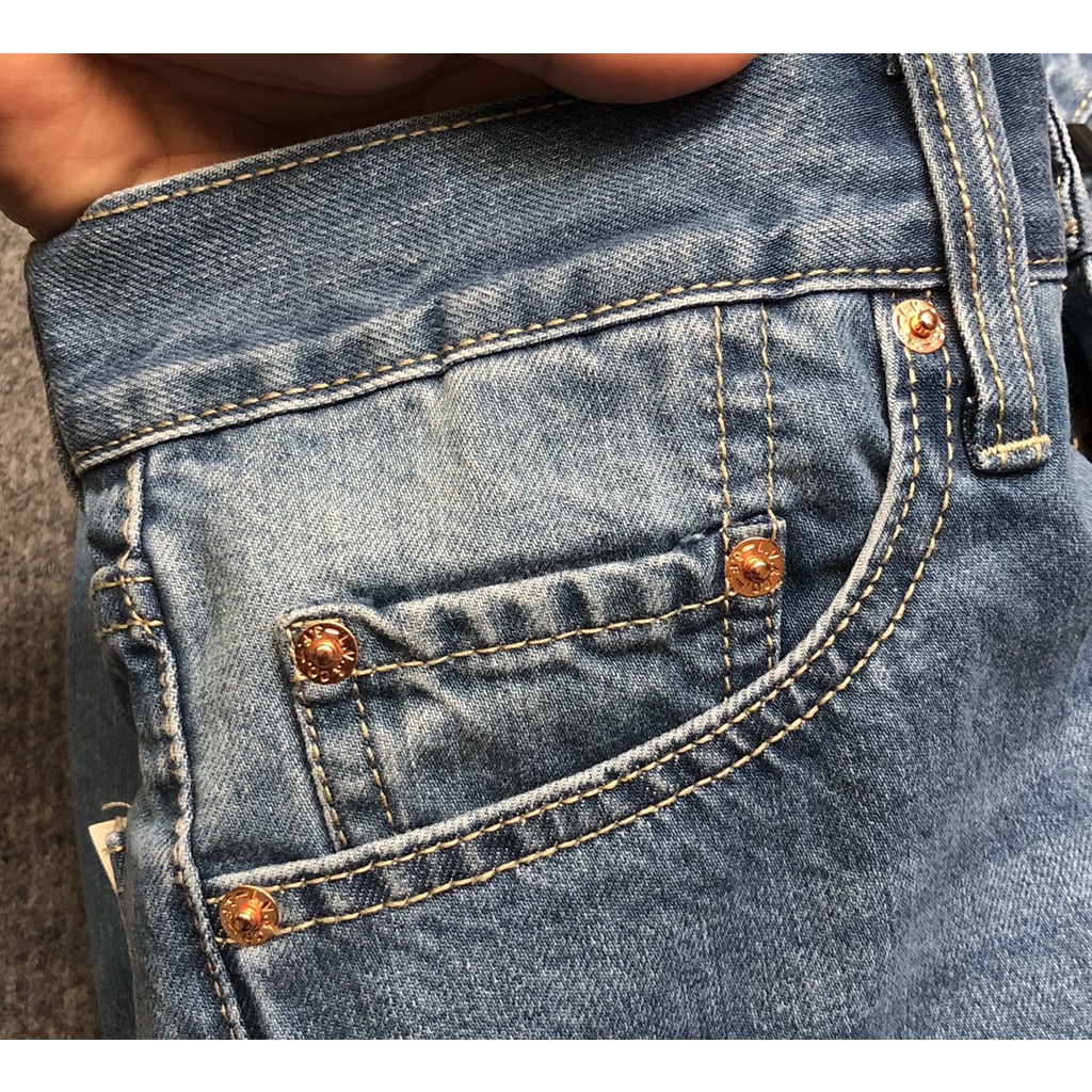 Quần jean dài nam ống suông Lv 501 (Form suông,chất vải ko co dãn,ống quần 20cm) S16 | BigBuy360 - bigbuy360.vn