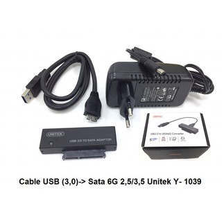 Cable usb -> sata 6g 2,5/3,5 unitek y- 1039