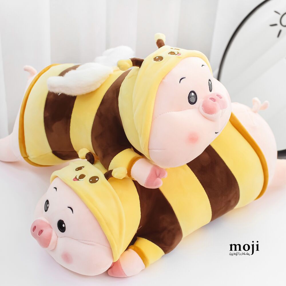 HEO ONG CÓ MỀN - 𝐂𝐀𝐎 𝐂𝐀̂́𝐏Gấu ôm Heo Bông cosplay Ong vàng - Gấu Bông Heo Bông