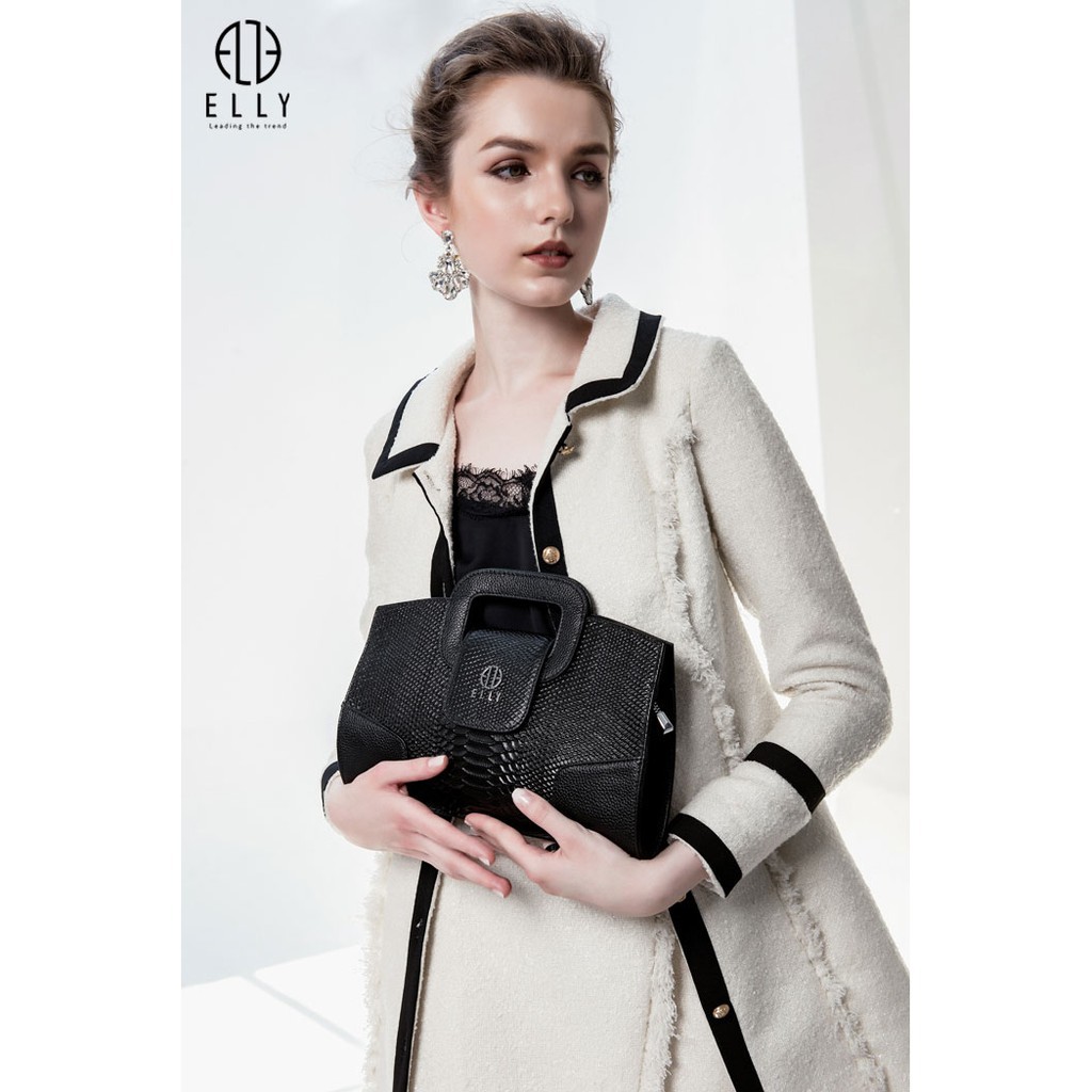 Túi clutch nữ cao cấp da thật ELLY VINH  – EC37