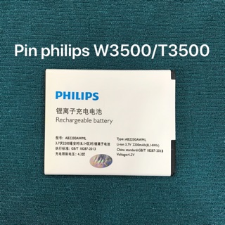 Pin philips W3500/T3500 kí hiệu AB2200AWML zin-mới 100%