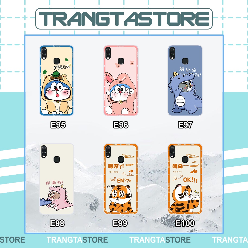 Ốp Vsmart Joy 1 / Joy 1 Plus / Joy1+ in hình cặp đôi doremon, hổ, khủng long dễ thương