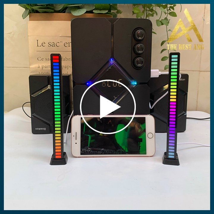 Thanh Đèn Led RGB Nhiều Chế Độ Nháy Theo Điệu Nhạc - Đèn Trang Trí Cảm Biến Máy Tính, Quay Tik Tok