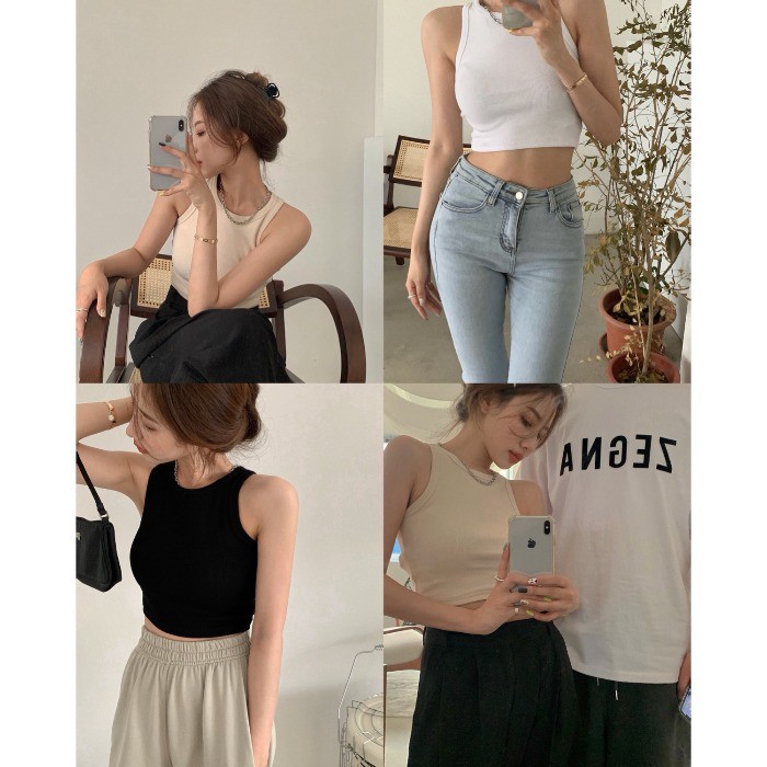 [Mã FAMARAL2 giảm 10K đơn 50K] Áo Ba Lỗ Nữ Croptop Gân Tắm Co Giãn Thấm Hút Thoáng Mát Cực Thoải Mái BS04 | WebRaoVat - webraovat.net.vn