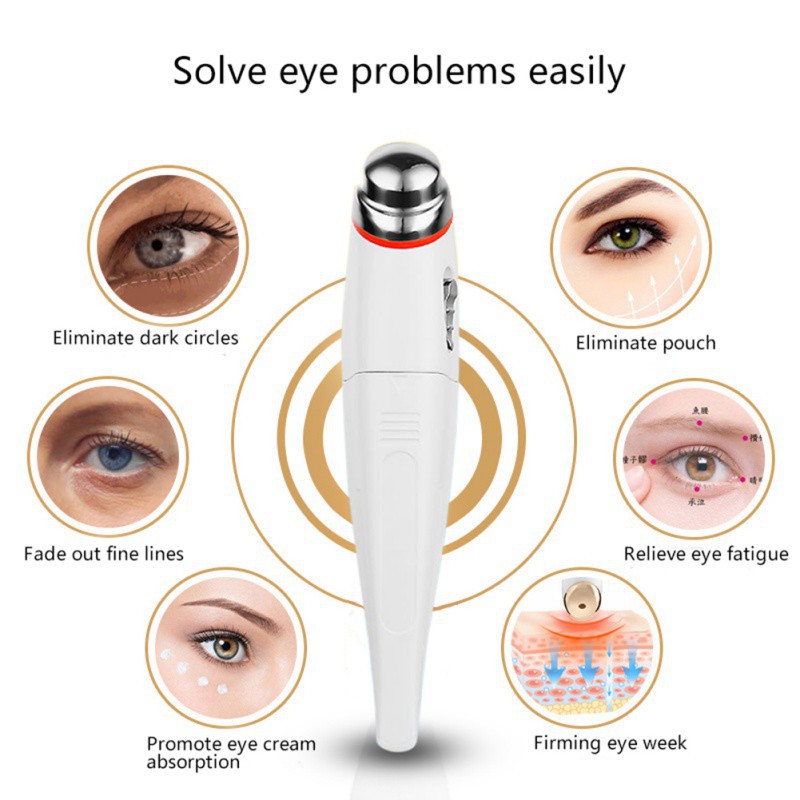 Dụng cụ massage mắt dạng con lăn giảm nếp nhăn quầng thâm chống lão hóa