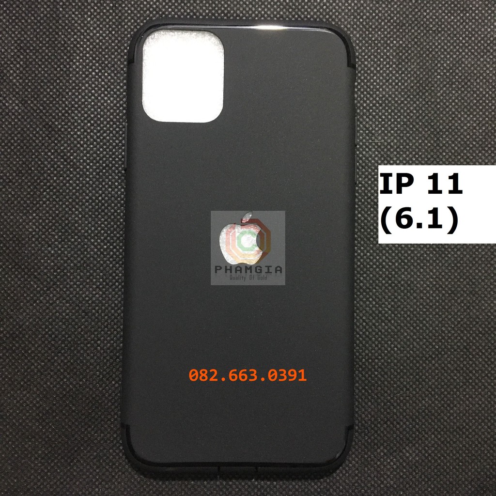 Ốp lưng silicon dẻo đen xịn, dẻo đen auto focus IP 11 (6.1/6.5)