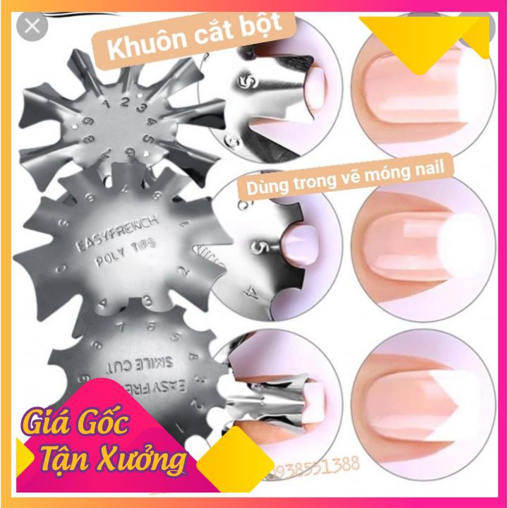 Khuôn cắt bột - khuôn cắt móng bộtchất liệu inox không rỉ với độ bền cao cắt khuôn viền móng sắc nét, tiện lợi
