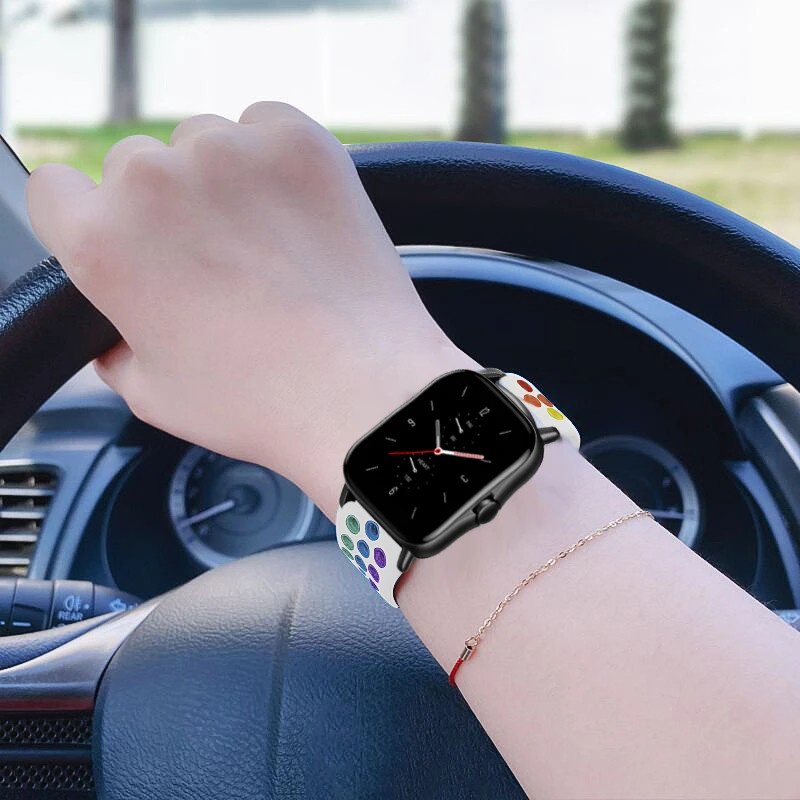 Dây Đeo Silicon 20Mm Thay Thế Cho Đồng Hồ Thông Minh Xiaomi Huami Amazfit Bip U Pro GTS 3 Bip S Lite GTS 2 Mini GTR 42mm