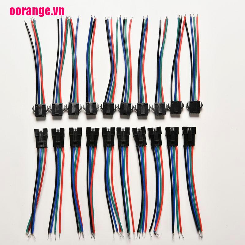Bộ 20 Đầu Nối Dây 4-Pin Chuyên Dụng Cho Bảng Mạch Đèn Led Rgb 5050 / 3528 Rgb