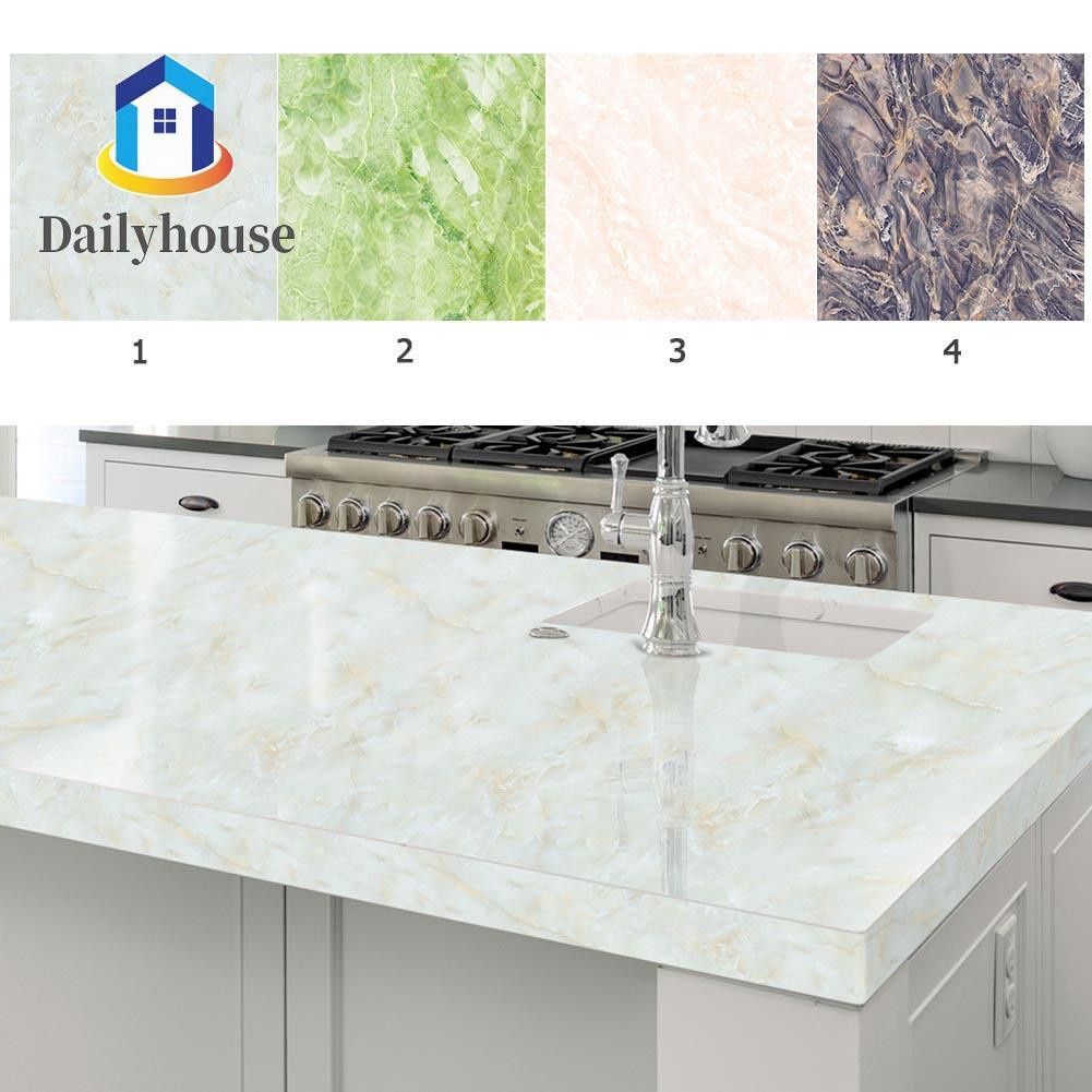 Self Adhesive Wallpaper Peel &amp; Stick Removable Marble Effect Wall Stickers for Kitchen Countertop Bathroom Living