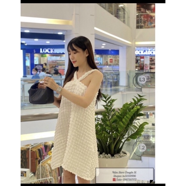 ĐẦM XỐP XOẮN DÂY FORM A ULZZANG