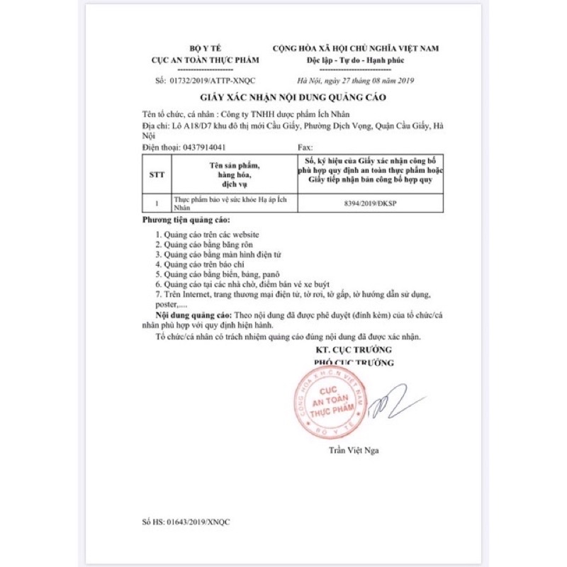 ✅ Thăng Áp Nam Dược dùng cho người bị huyết áp thấp