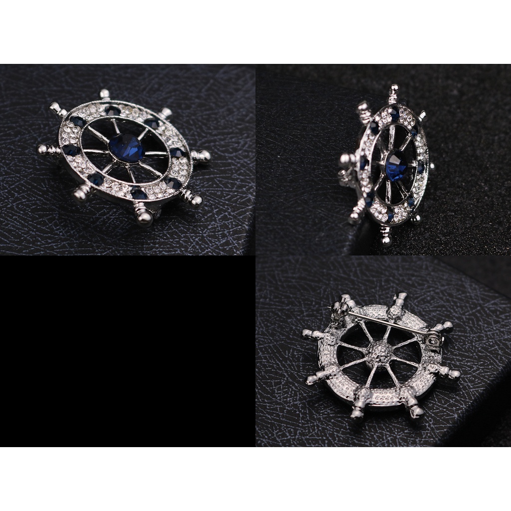 Ghim cài áo EFAN kiểu bánh lái sáng tạo thời trang Anh quốc cho nam