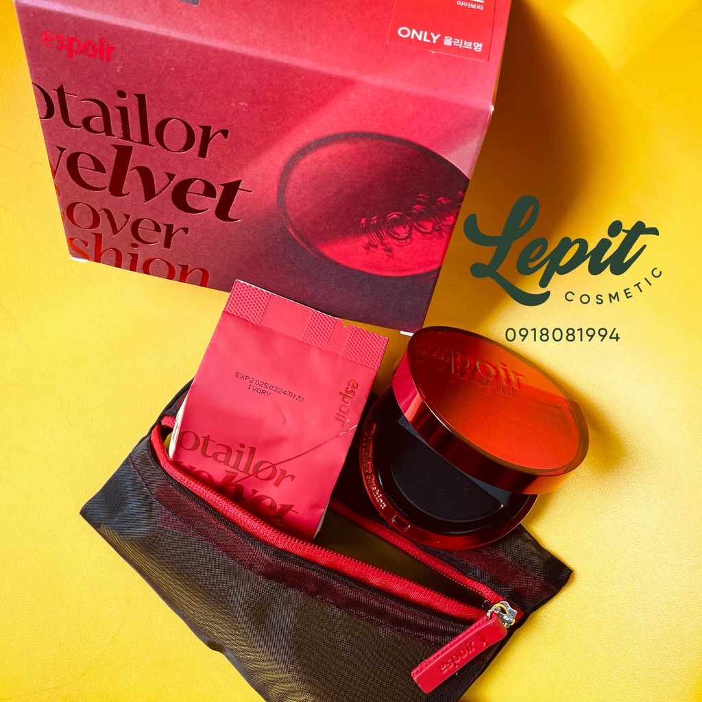 Phấn nước Espoir Protailor Be Velvet Cover Cushion SPF 34 PA++ - Lepit Cosmetic