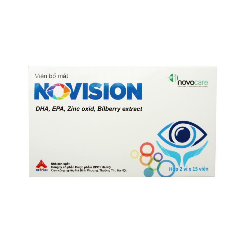 Novision - Giải pháp hữu hiệu bảo vệ đôi mắt Bổ sung DHA – EPA, Zeaxanthin, Vitamin A, Billberry extract