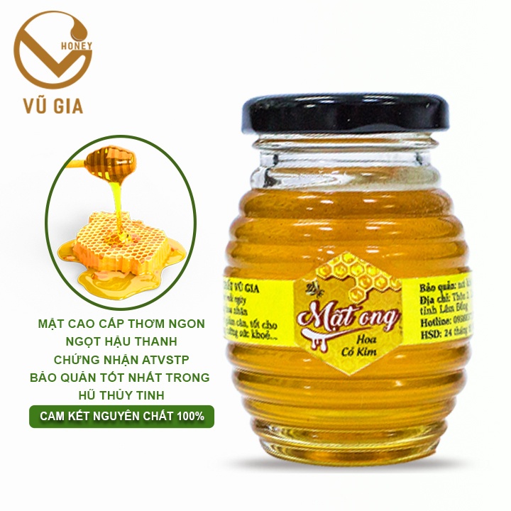 Mật Ong Hoa Cỏ Kim Cao Cấp Nguyên Chất Vũ Gia (100ml/hũ)