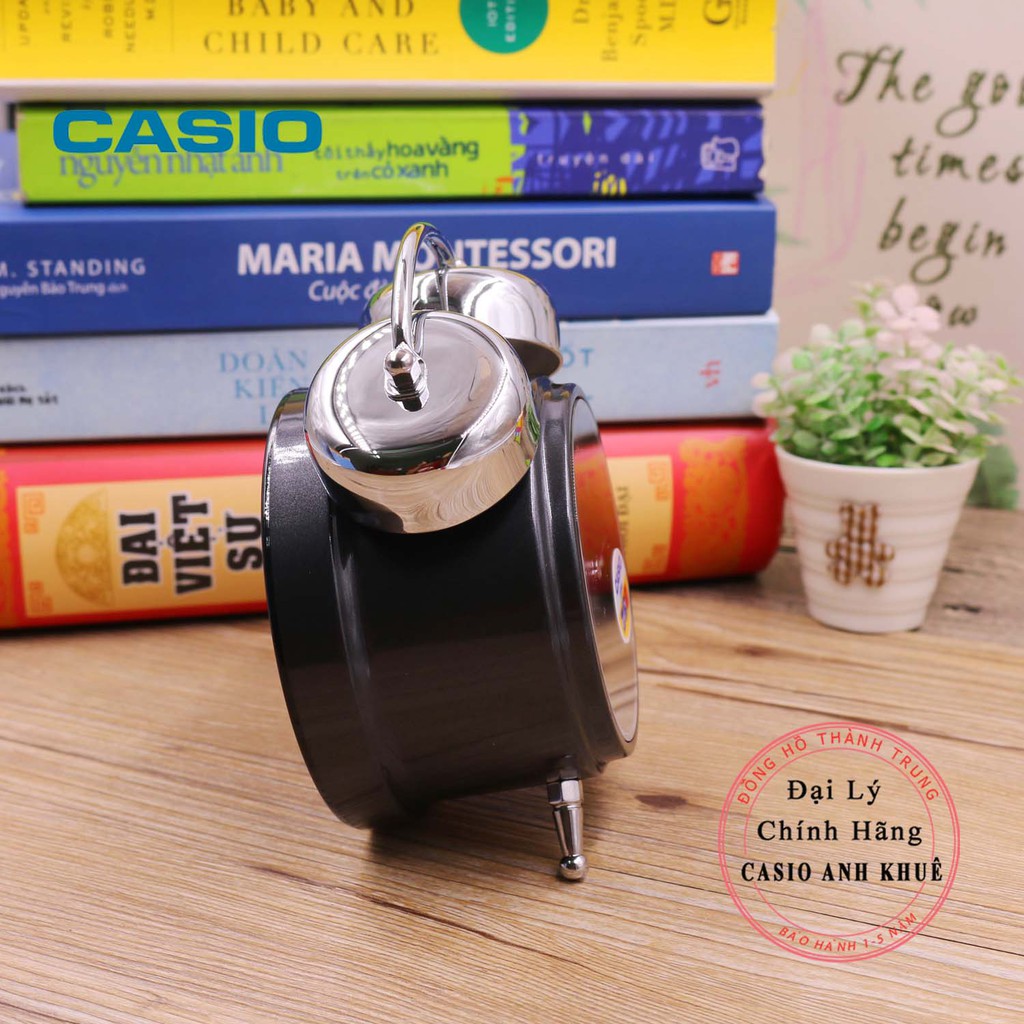 Đồng hồ để bàn Casio TQ-362-1ADF có đèn chuông báo thức, dạ quang ( 13.6×10.6×6 cm )