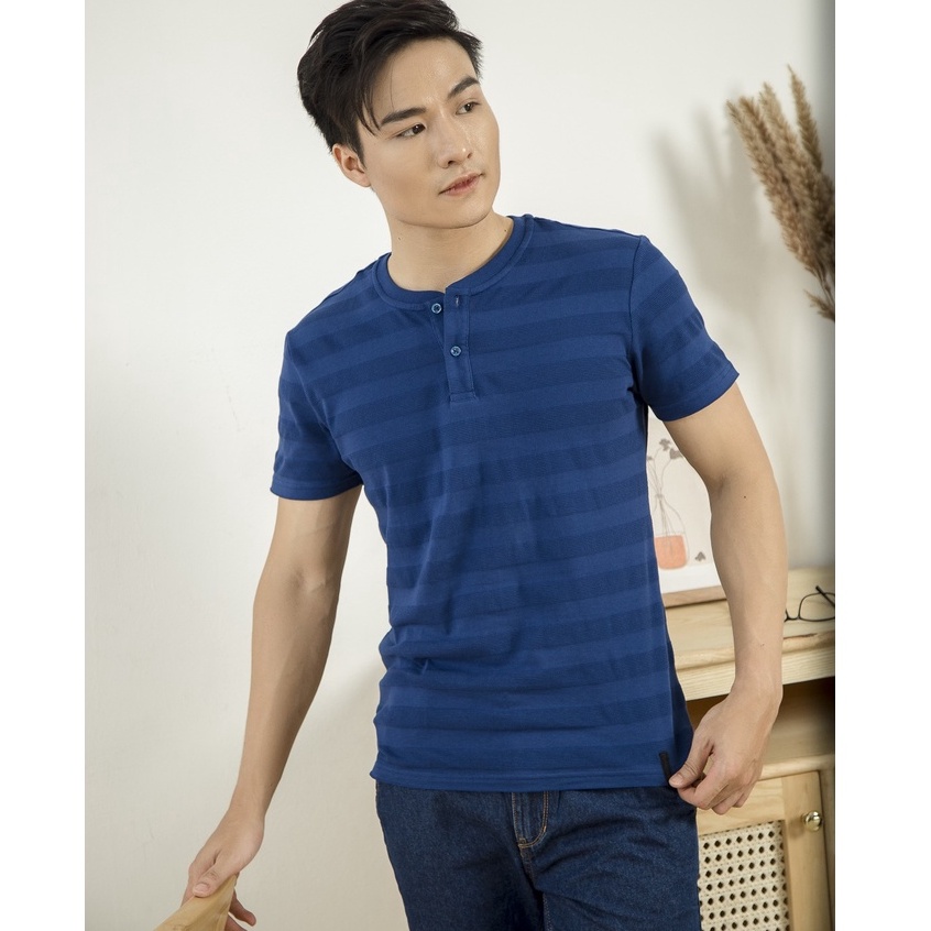 Áo Thun Nam Viền Kẻ Ngang D4321T1554 GENVIET JEANS