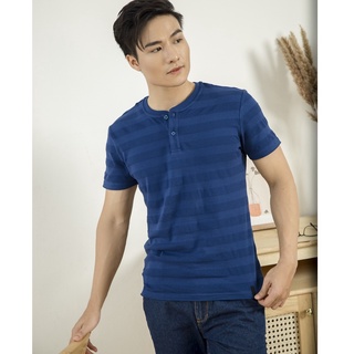 Áo Thun Nam Viền Kẻ Ngang D4321T1554 GENVIET JEANS