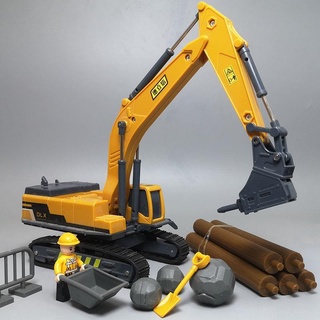 Xe đồ chơi trẻ em。 deli bộ đồ chơi mô phỏng máy xúc cát bằng gỗ cho bé