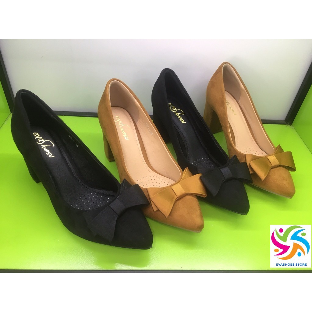 Giày cao gót da lộn cao cấp chính hãng Evashoes EVA218