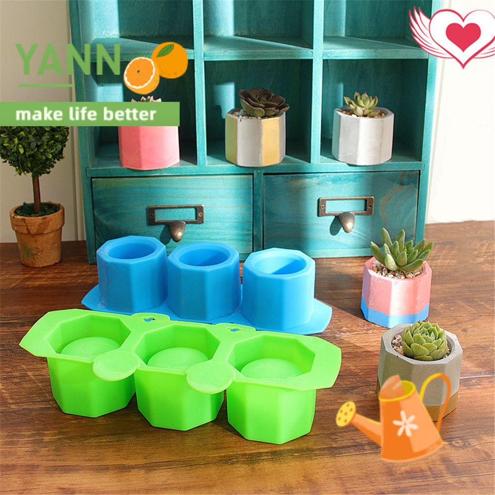 Khuôn Silicone Làm Chậu Hoa Xi Măng Thủ Công Nhiều Màu Sắc Trang Trí Nhà Cửa