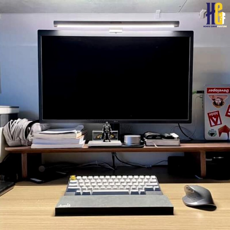 ✎﹍*ảnh thật* kệ để màn hình máy tính laptop gỗ MDF có thể làm kích thước khác.
