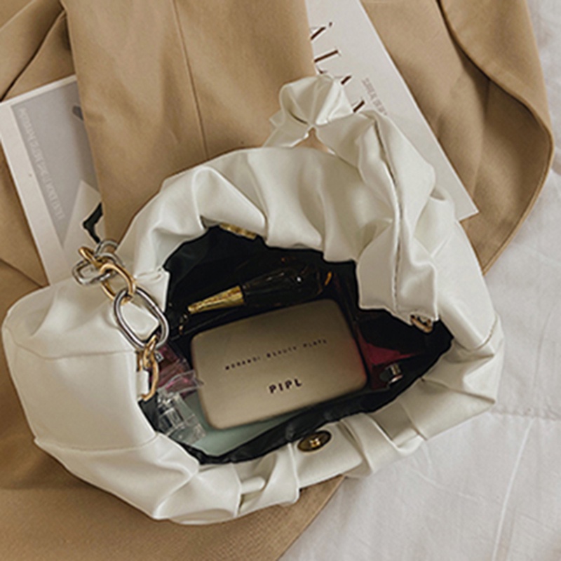 Túi IELGY đeo vai màu trơn hình đám mây phong cách hàn quốc dễ phối đồ cho nữ