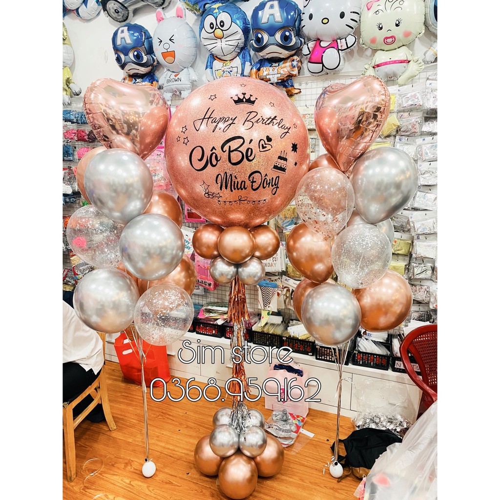 Bóng jumbo dán chữ cỡ đại 90cm in theo yêu cầu