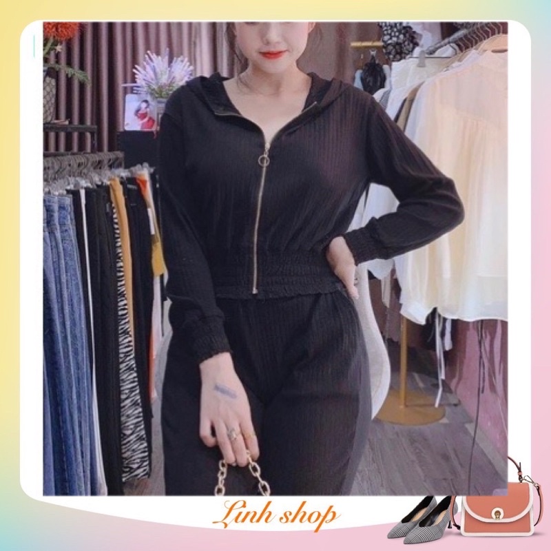 Bộ thể thao len nữ,thu đông mặc đi chơi, ở nhà chất co giãn, siêu xinh, tiện lợi.