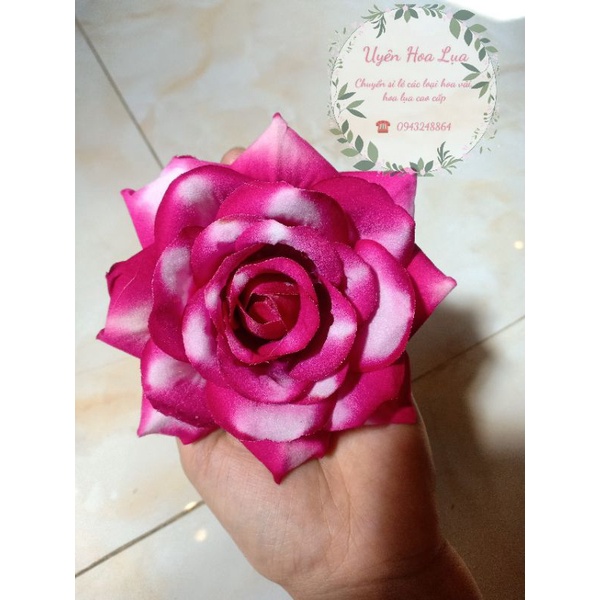 Combo 10 đầu bông Hồng Nhung_ Hoa lụa cao cấp