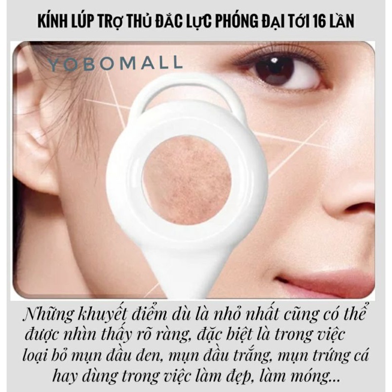 Chính hãng  Đèn led kính lúp chuyên dụng cho spa, đèn nối mi ánh sáng mát dịu - Yobomall