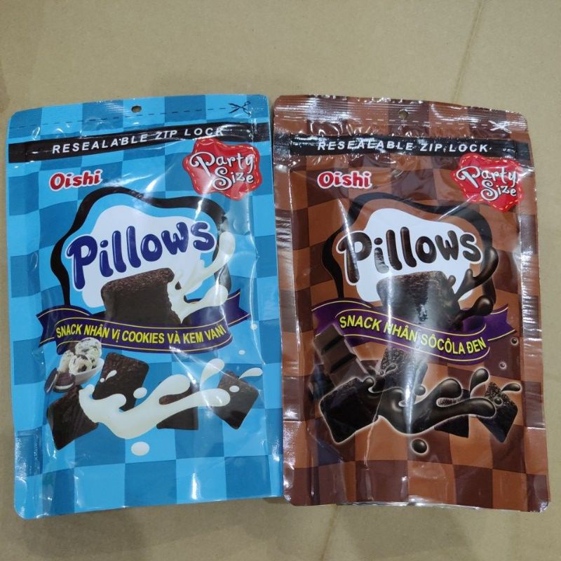 Snack Pillows Oishi Nhân Socola/Sữa Dừa Gói 85g