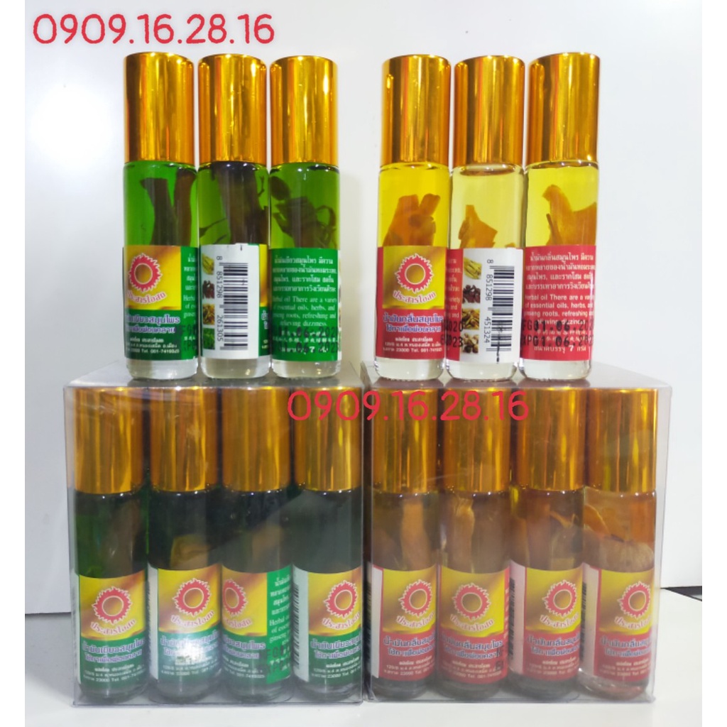 DẦU LĂN SÂM 4 VỊ MẶT TRỜI THÁI LAN 1 CHAI 8 ML [ NỘI ĐỊA CHÍNH HÃNG ]