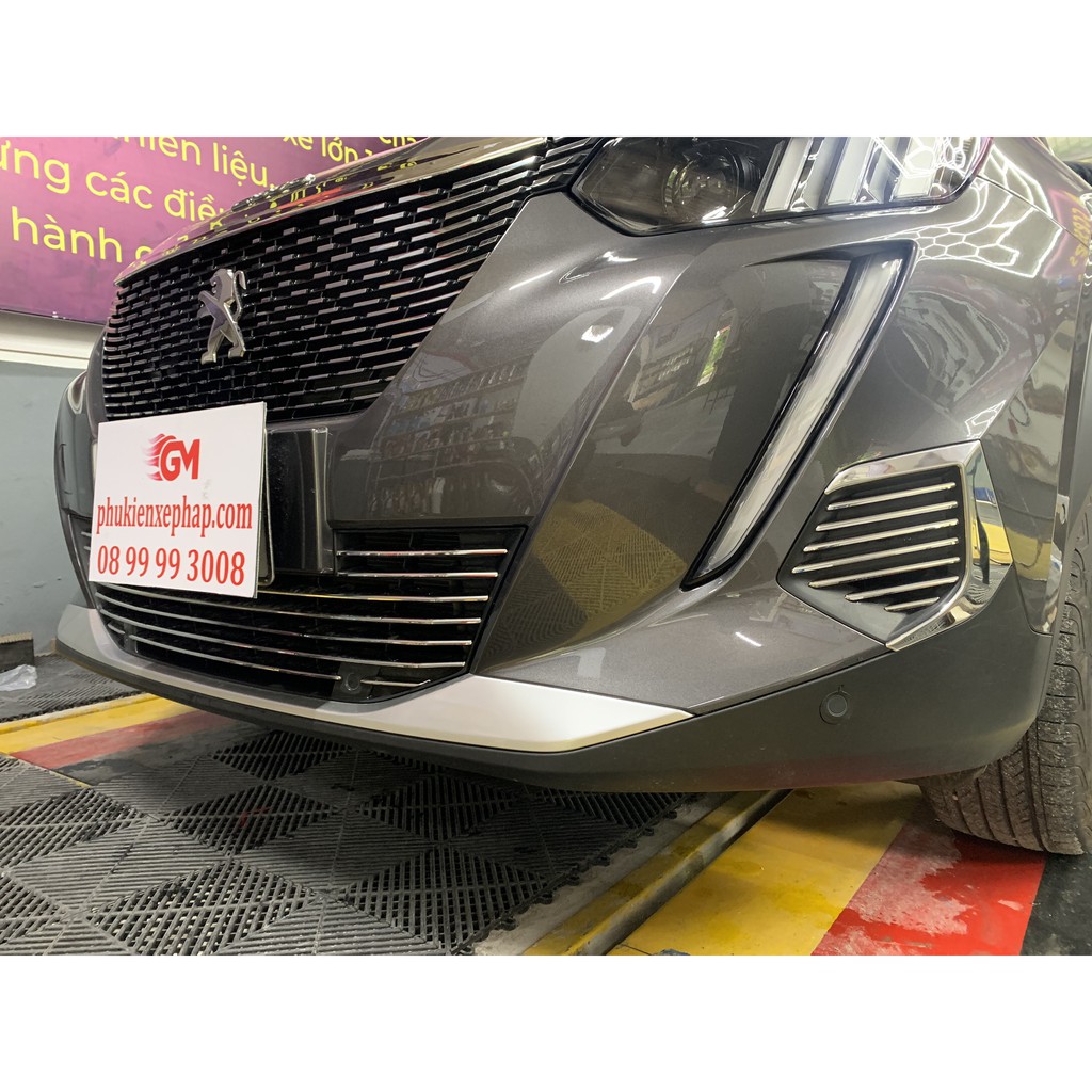 Nẹp trang trí phần đầu cản trước PEUGEOT 2008, ốp trang trí cản trước 2008, thanh dán trang trí 2008