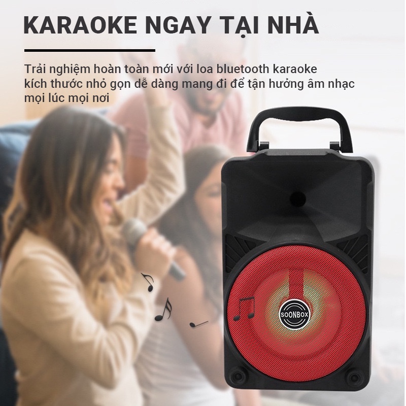 Loa Karaoke Bluetooth Cát Thái - S4, kết nối hai loa TWS, âm thanh Hifi mạnh mẽ, kèm giá đỡ điện thoại tiện lợi - S4