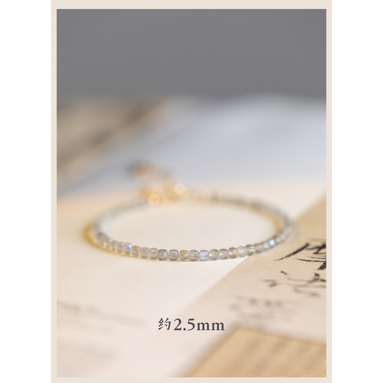 [Hàng Mới Về] Vòng Đeo Tay Đá Mặt Trăng Xám Đơn Giản