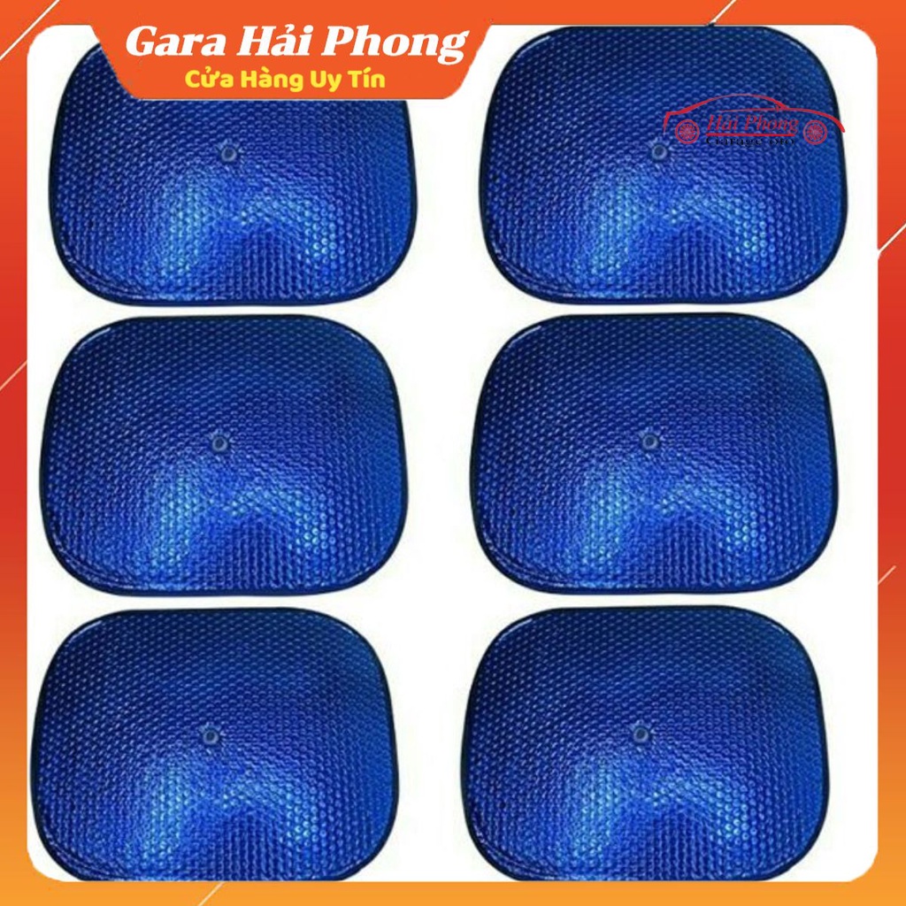 Bộ 6 tấm che nắng ô tô, tấm chắn nắng hút kính, tráng nhôm cách nhiệt phản quang