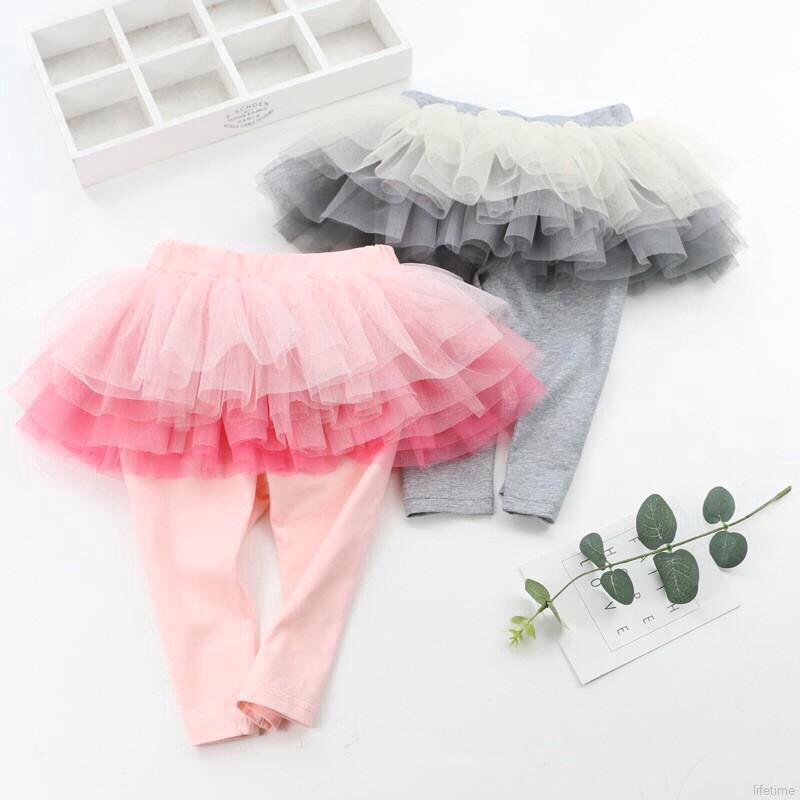 Quần legging kèm váy tutu ren 6 tầng cho bé sz 73-140 QCCC