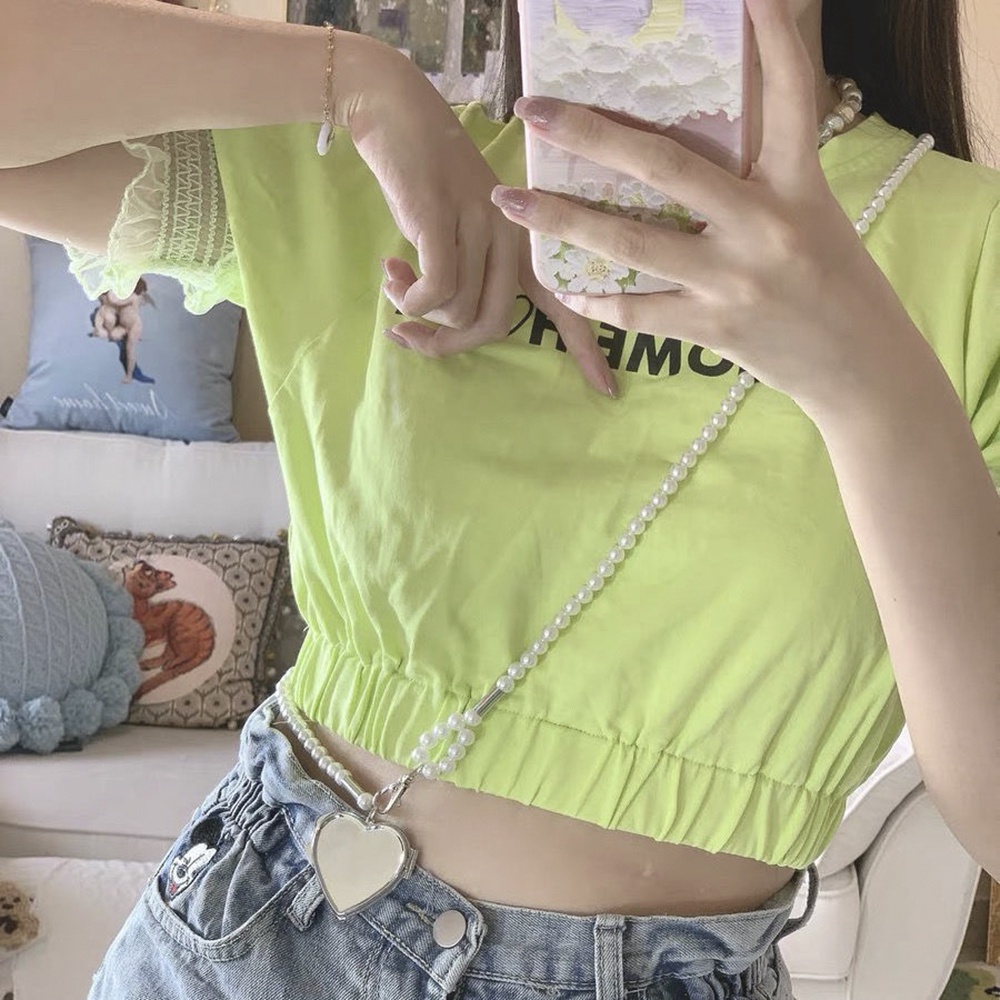 Dây Đeo Thắt Lưng Đính Hạt Ngọc Trai Thời Trang Mùa Hè Cho Nữ